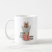 Muis met leerling op pool van thread koffiemok (Links)