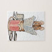 Muis met leerling op pool van thread legpuzzel (Horizontaal)