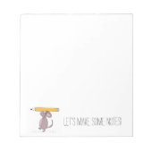 Muis met Pencil Notitieblok (Voorkant)
