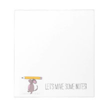 Muis met Pencil Notitieblok