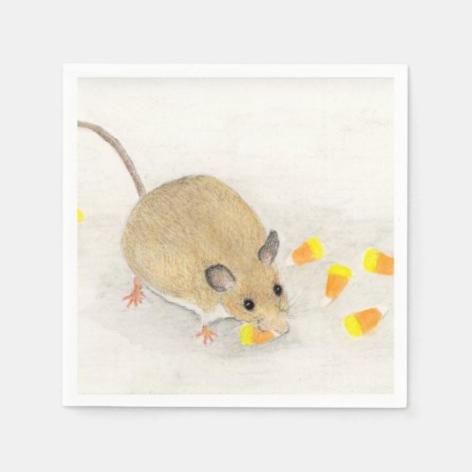 Muis met snoepkernen servet (Voorkant)