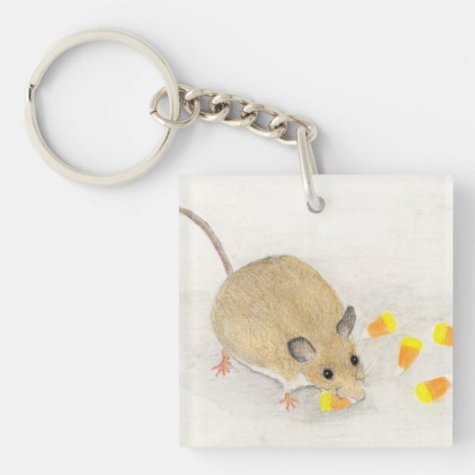 Muis met Snoepmais Sleutelhanger (Voorkant)