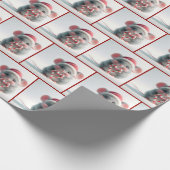 Muis met snoepriet hart cadeaupapier (Hoek)