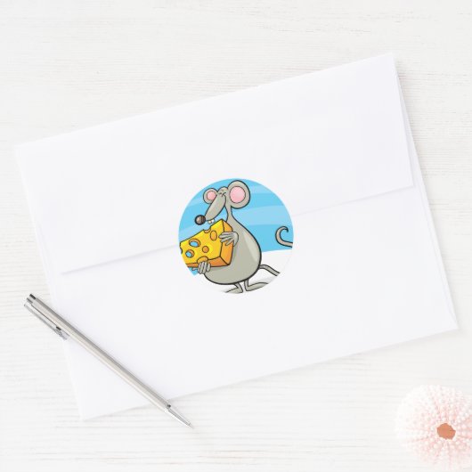 Muis met Stickers kaas (Envelop)