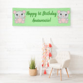 Muis Mice Birthday Party Green Spandoek (Insitu)