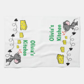 Muis Mice Cheese Hearts Kitchen Hand Towel Theedoek (Horizontaal)
