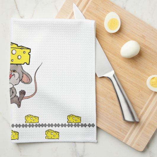 Muis Mice Cheese Kitchen Hand Towel Theedoek (Quarter Fold)