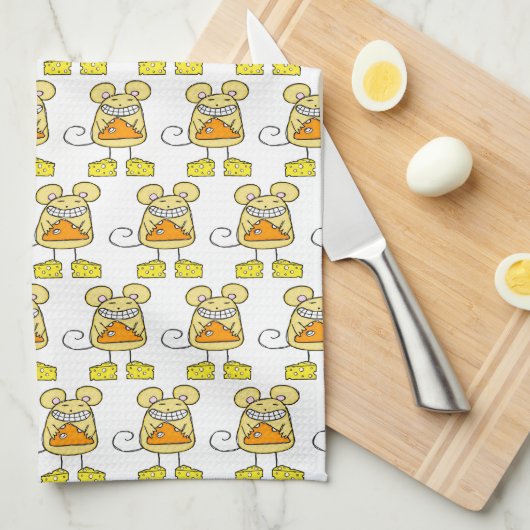 Muis Mice Cheese Kitchen Hand Towel Theedoek (Quarter Fold)