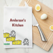 Muis Mice Cheese Kitchen Hand Towel Theedoek (Quarter Fold)