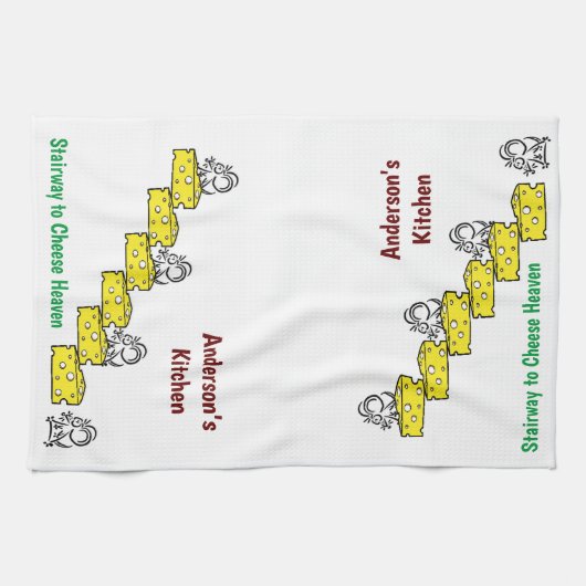 Muis Mice Cheese Kitchen Hand Towel Theedoek (Horizontaal)