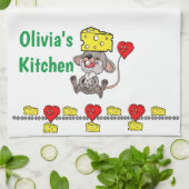 Muis Mice Cheese Red Hearts Kitchen Handdoeken (Gevouwen)