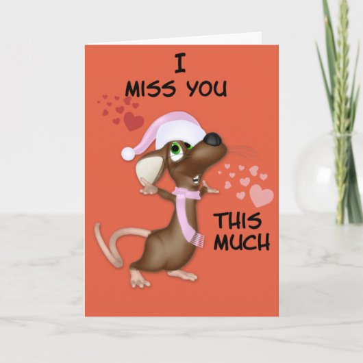 Muis Miss U-briefkaart Kaart (Voorkant)