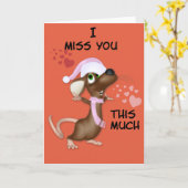 Muis Miss U-briefkaart Kaart (Gele Bloem)