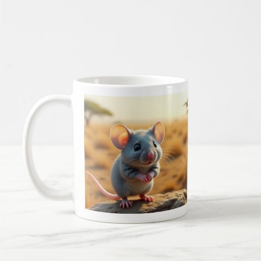 Muis Mok – Aardige Keramische Koffiekop (Links)
