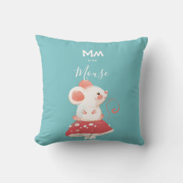 Muis ・ Monogram Jouw naam Cute Alphabet toevoegen Kussen