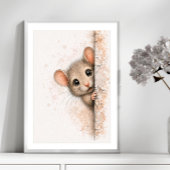 Muis Muur Kunst Minimalistische Muizen Print