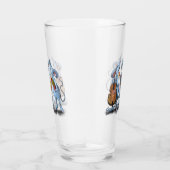 Muis Muziek Band Grappig Glas (Rechts)