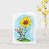 Muis 'n' bloem kaart (Gele Bloem)