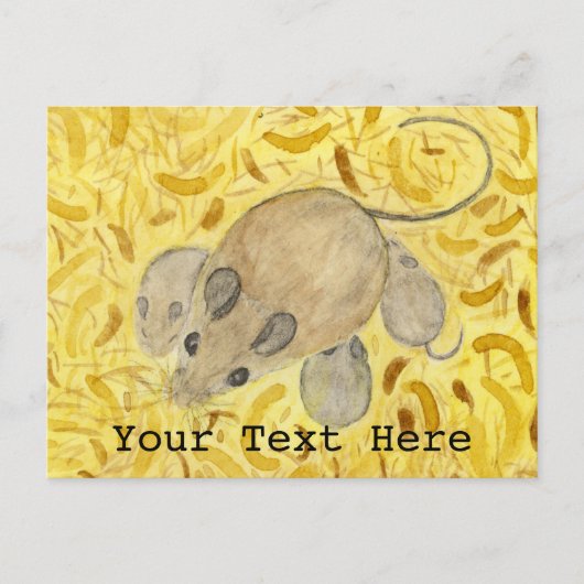 Muis Nest Briefkaart (Voorkant)