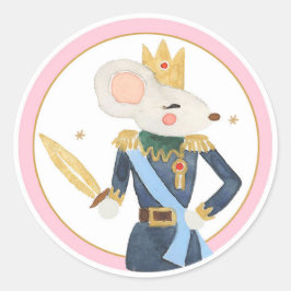 Muis Nutkraker Land Sweets Girl Birthday Cupcake Ronde Sticker