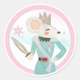 Muis Nutkraker Land Sweets Girl Birthday Cupcake Ronde Sticker