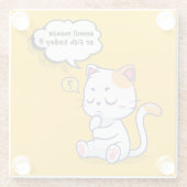 Muis of vis? – grappig huisdier – Deep Thinking Ca Glazen Onderzetter (Achterkant)