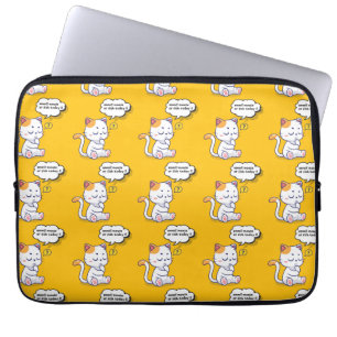 Muis of vis? – grappig huisdier – Deep Thinking Ca Laptop Sleeve