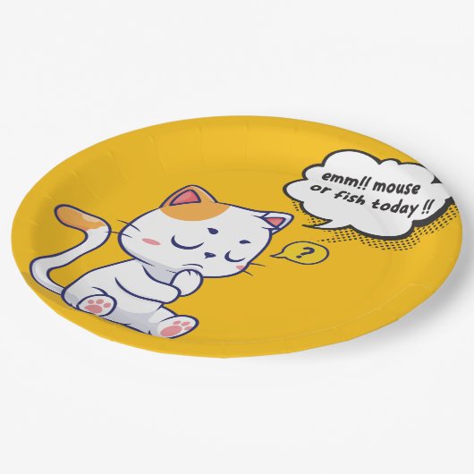 Muis of vis? – grappig huisdier – Deep Thinking Ca Papieren Bordje (Gekanteld)