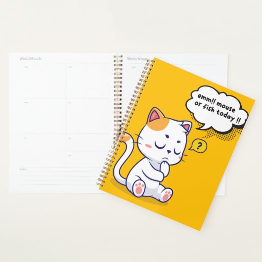 Muis of vis? – grappig huisdier – Deep Thinking Ca Planner (Display)
