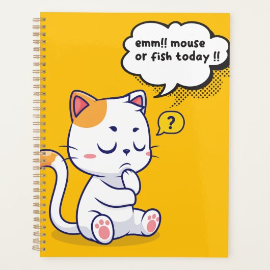 Muis of vis? – grappig huisdier – Deep Thinking Ca Planner (Voorkant)