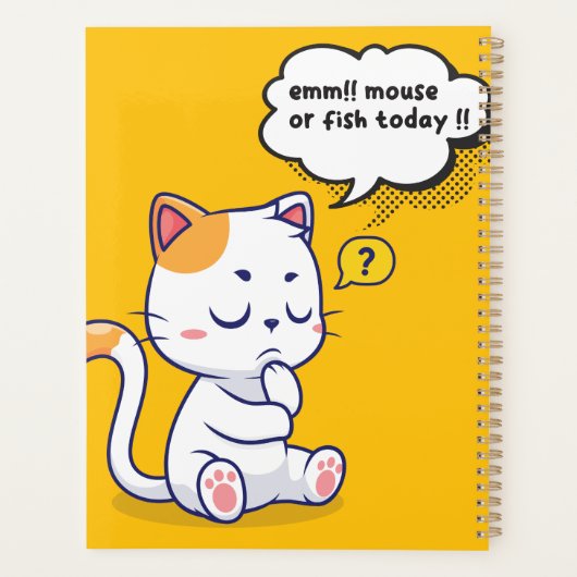 Muis of vis? – grappig huisdier – Deep Thinking Ca Planner (Achterkant)