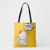 Muis of vis? – grappig huisdier – Deep Thinking Ca Tote Bag (Voorkant)