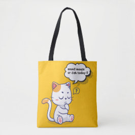 Muis of vis? – grappig huisdier – Deep Thinking Ca Tote Bag