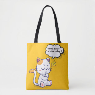 Muis of vis? – grappig huisdier – Deep Thinking Ca Tote Bag