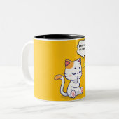 Muis of vis? – grappig huisdier – Deep Thinking Ca Tweekleurige Koffiemok (Voorkant links)