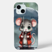 Muis onder een paraplu Case-Mate iPhone case (Achterkant)