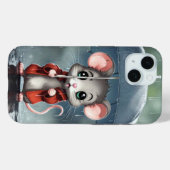 Muis onder een paraplu Case-Mate iPhone case (Achterkant (horizontaal))