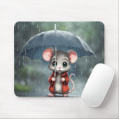 Muis onder een paraplu muismat (Met muis)