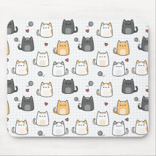 Muis Onderlegger met Cute Kawaii Kattenpatroon Muismat