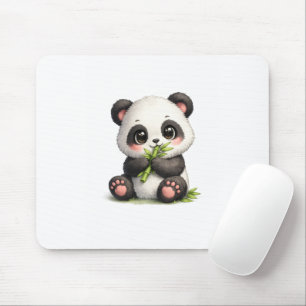 Muis Onderlegger met Schattige Baby Panda die Bamb Muismat