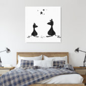 Muis ontmoet uitgerekt canvas afdruk (Insitu (Slaapkamer))