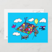 Muis op een avontuurlijk Briefkaart (Voorkant / Achterkant)