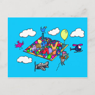 Muis op een avontuurlijk Briefkaart