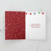 Muis op een kerstversiering feestdagen kaart (Binnen)