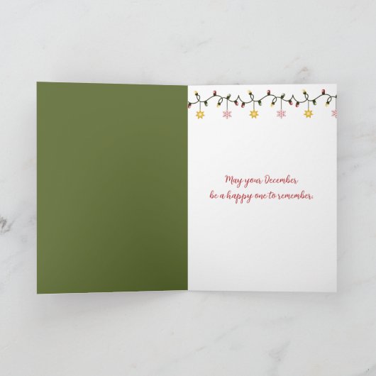 Muis op een rood kerstornament feestdagen kaart (Binnen)