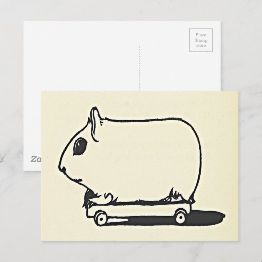 Muis op een skateboard Leuke Groeten Verjaardag Ka Briefkaart (Voorkant / Achterkant)