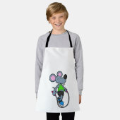 Muis op fitness met helling schort (Gedragen)