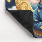 Muis op halve maan muismat (Hoek)