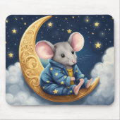 Muis op halve maan muismat (Voorkant)