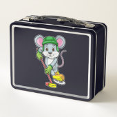 Muis op Ice hockey met Hockey stick (Achterkant)